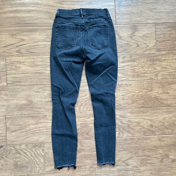 Pacsun High-Rise Ankle Jegging Size 24 Charcoal Black/Dark Gray Distressed - Picture 2 of 11